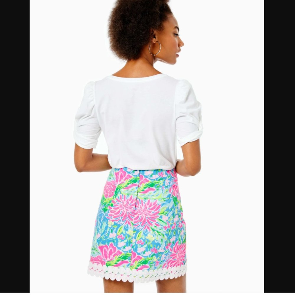 NWT Lilly Pulitzer Floral Izzy Skirt Size 00 - Picture 11 of 12